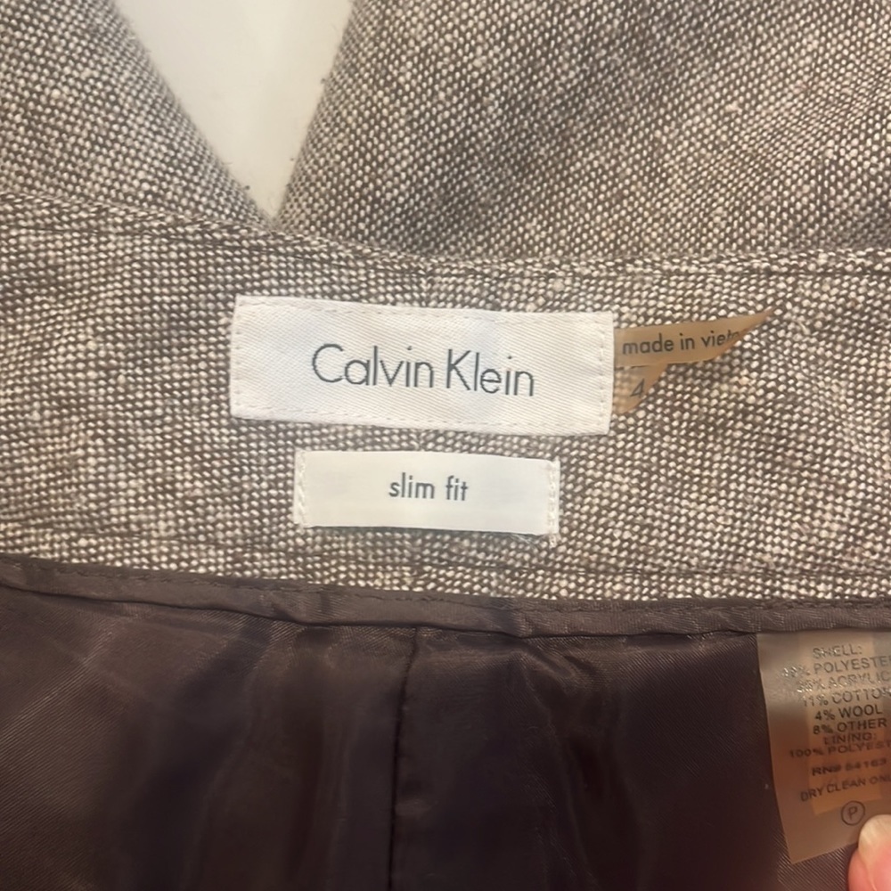 Calvin Klein Tweed Slim Fit Trousers size 4 - Picture 5 of 9
